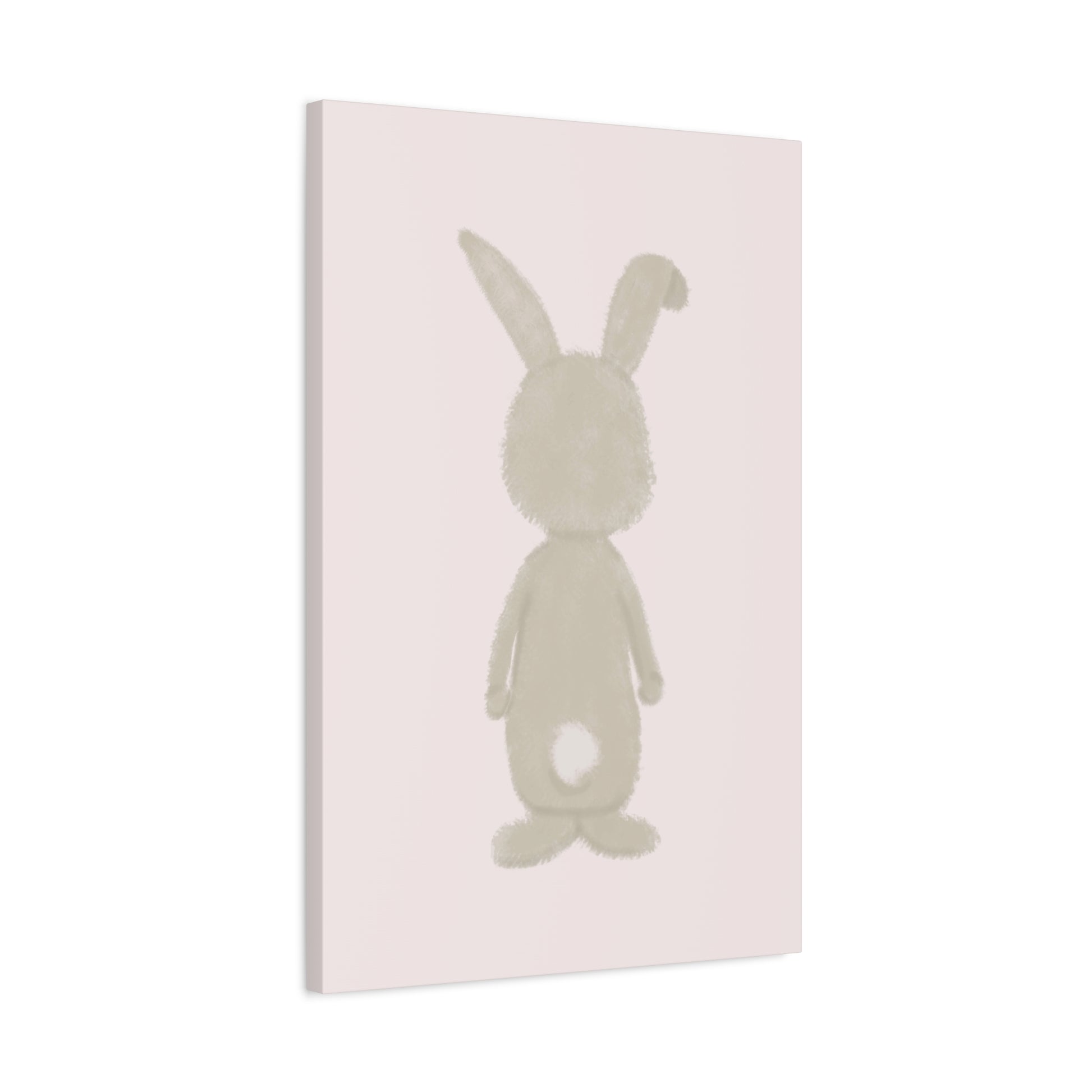 Pink Bunny Back Canvas Wall Art Vertical - Canvasses
