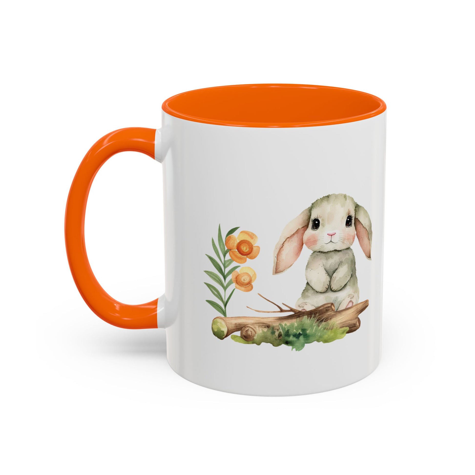Watercolor Bunny Accent Mug - Canvasses