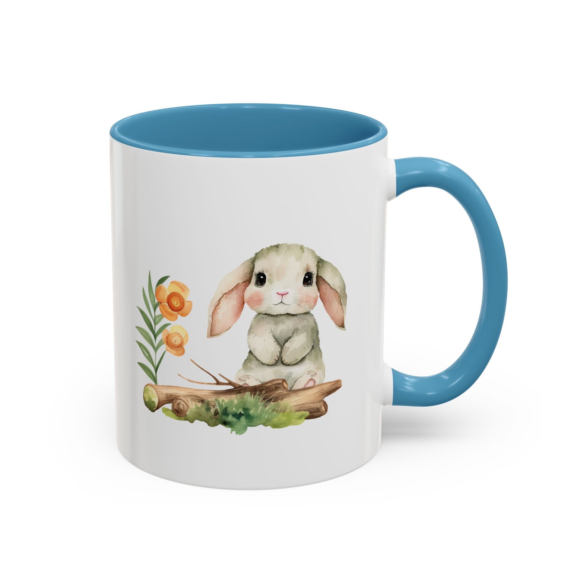 Watercolor Bunny Accent Mug - Canvasses