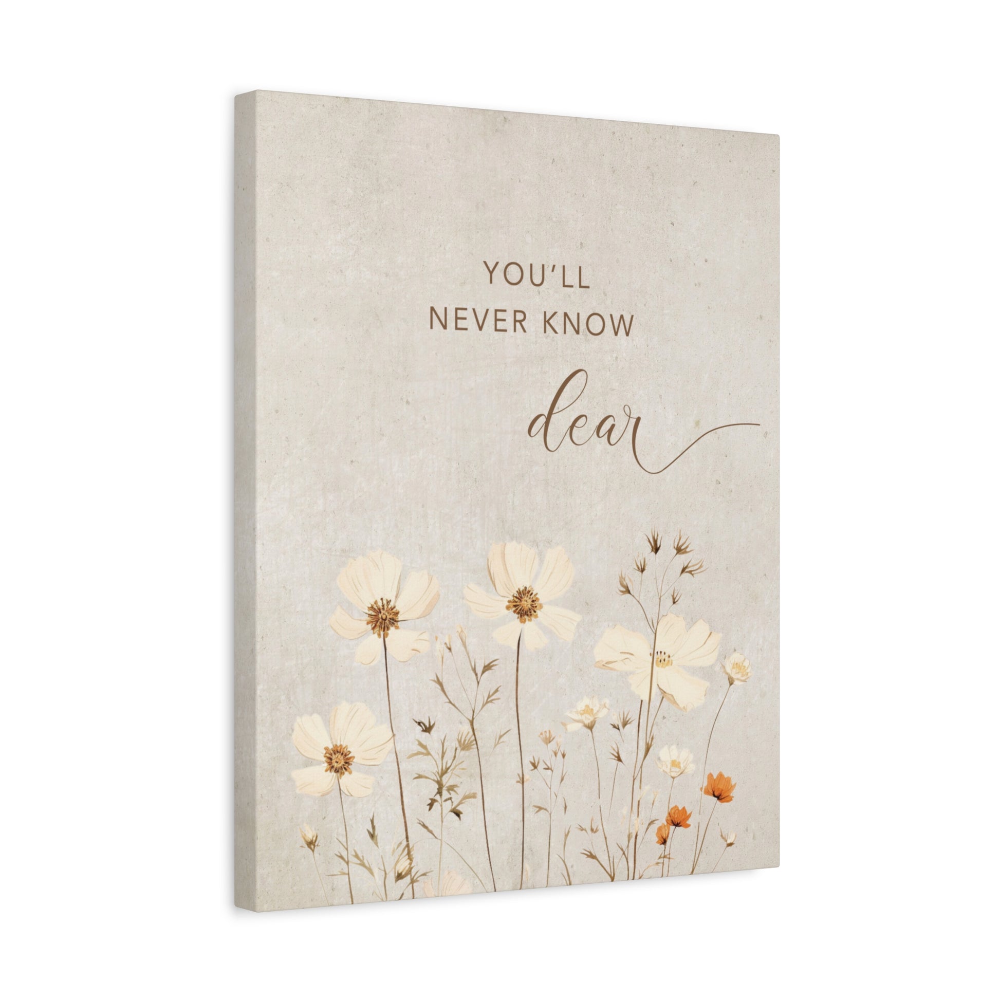 Dearest Wildflower Canvas Wall Art Vertical - Canvasses