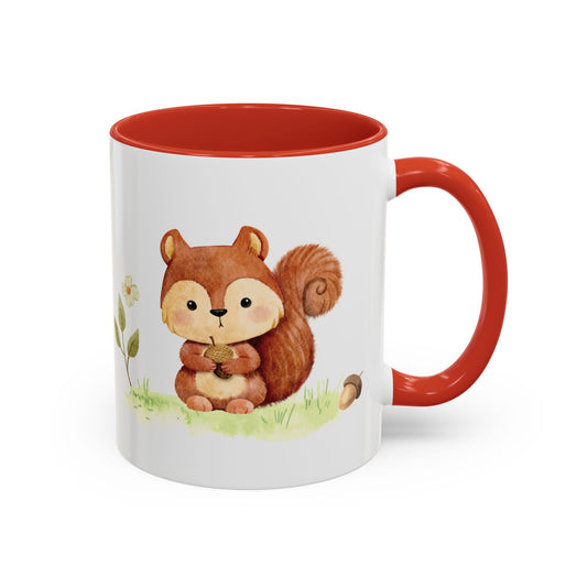 Watercolor Squirrel Accent Mug - Canvasses
