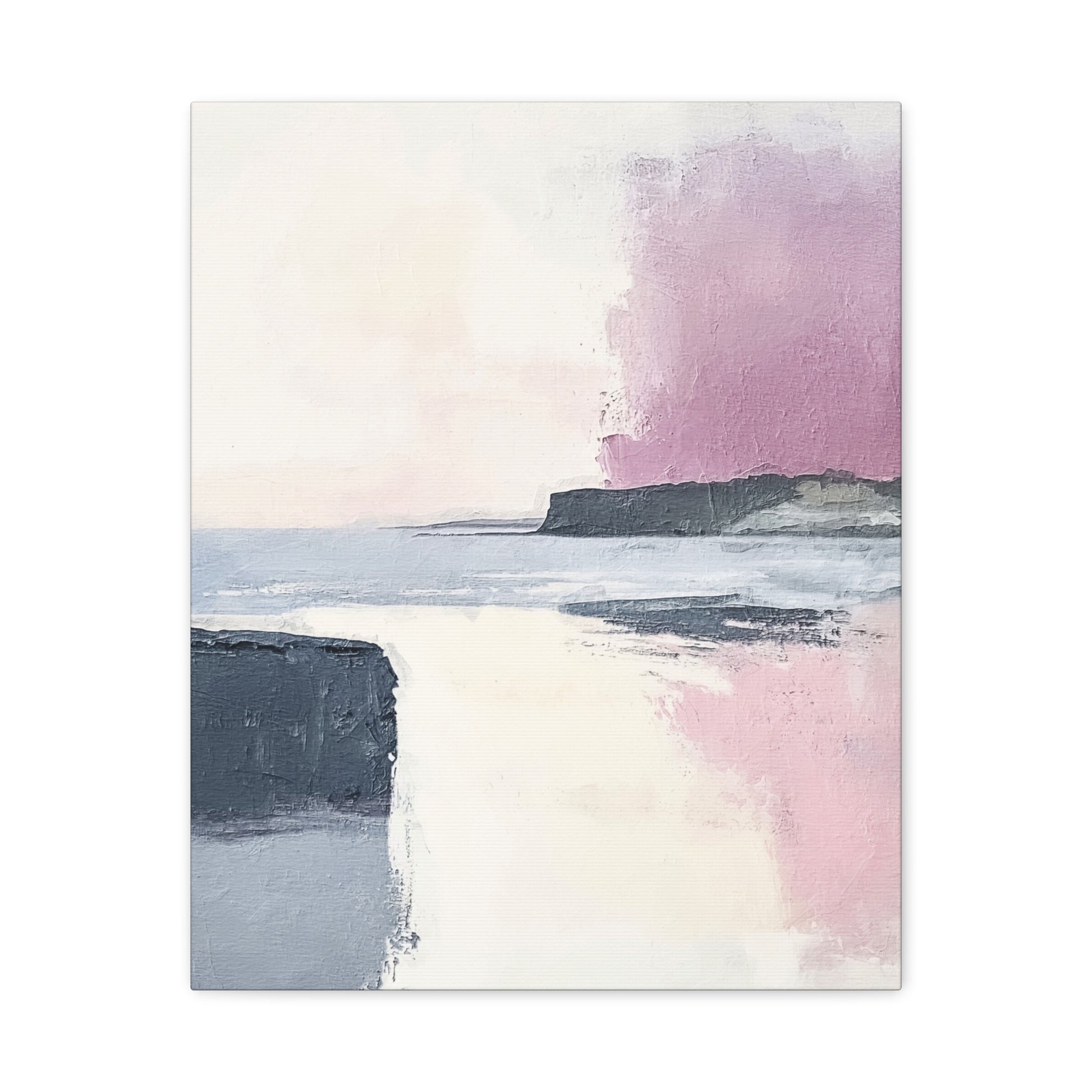 Lavender Ocean Canvas Wall Art Vertical - Canvasses