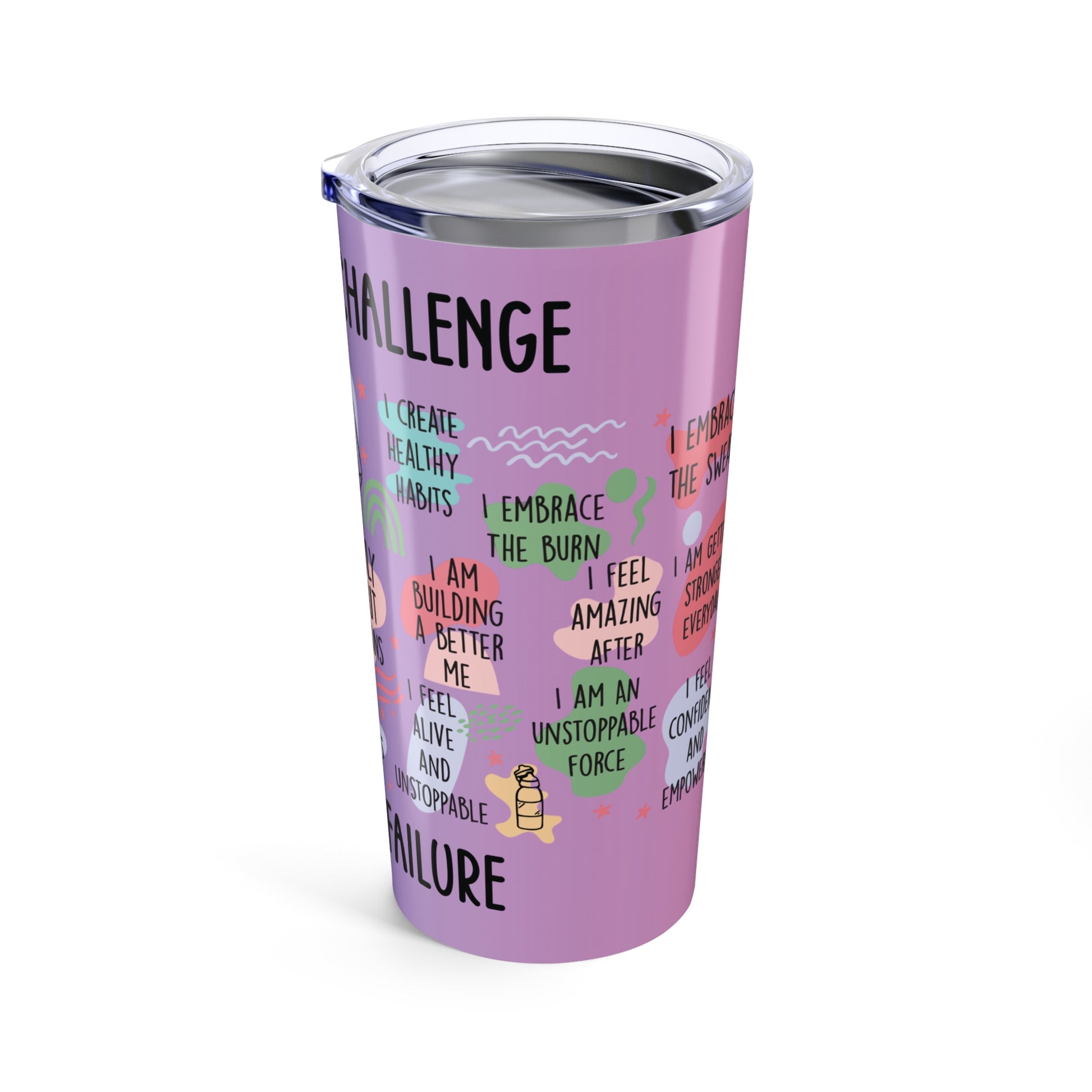 Workout Affirmations 20 oz Stainless Steel Tumbler - Canvasses