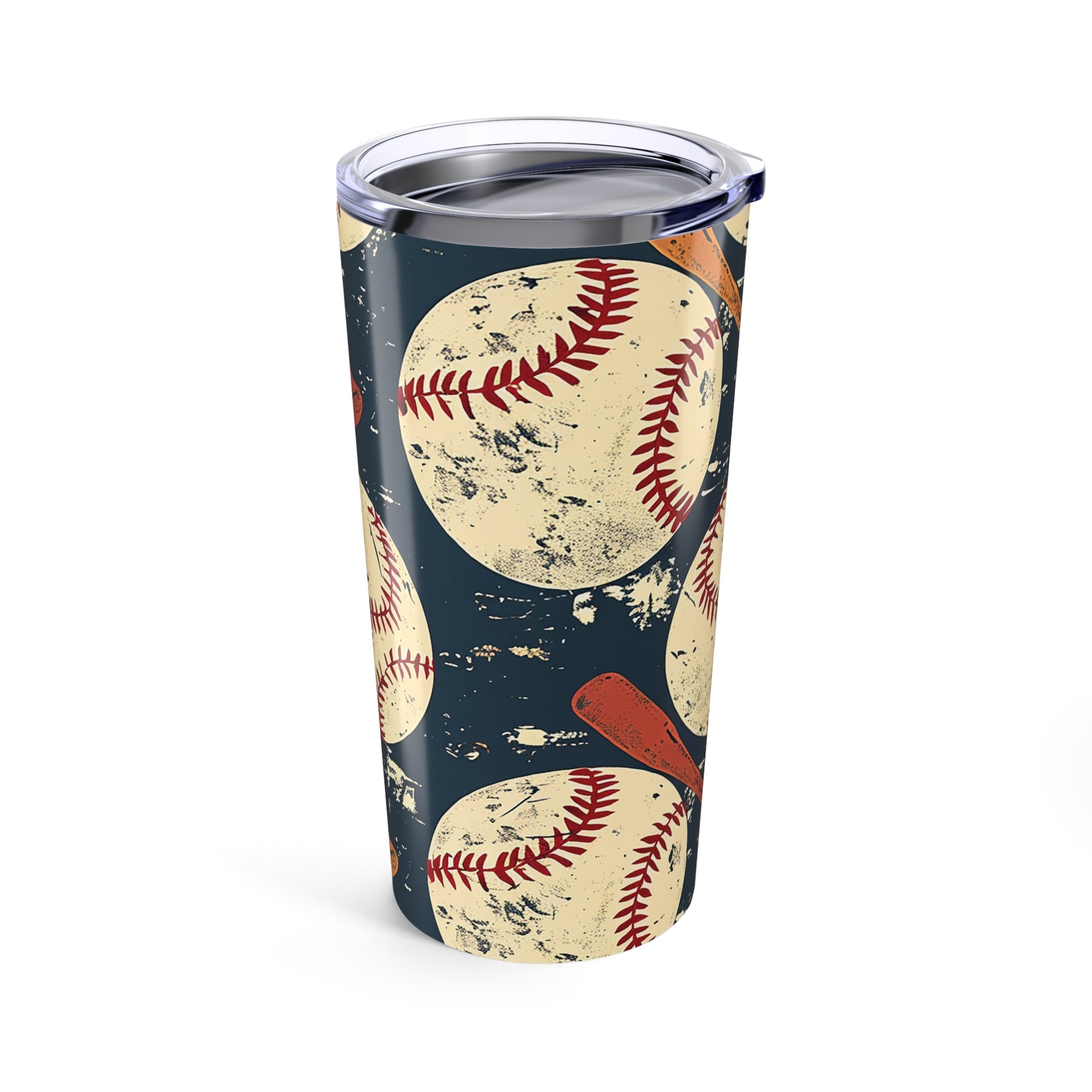 Retro Baseball 20 oz Stainless Steel Tumbler - Canvasses
