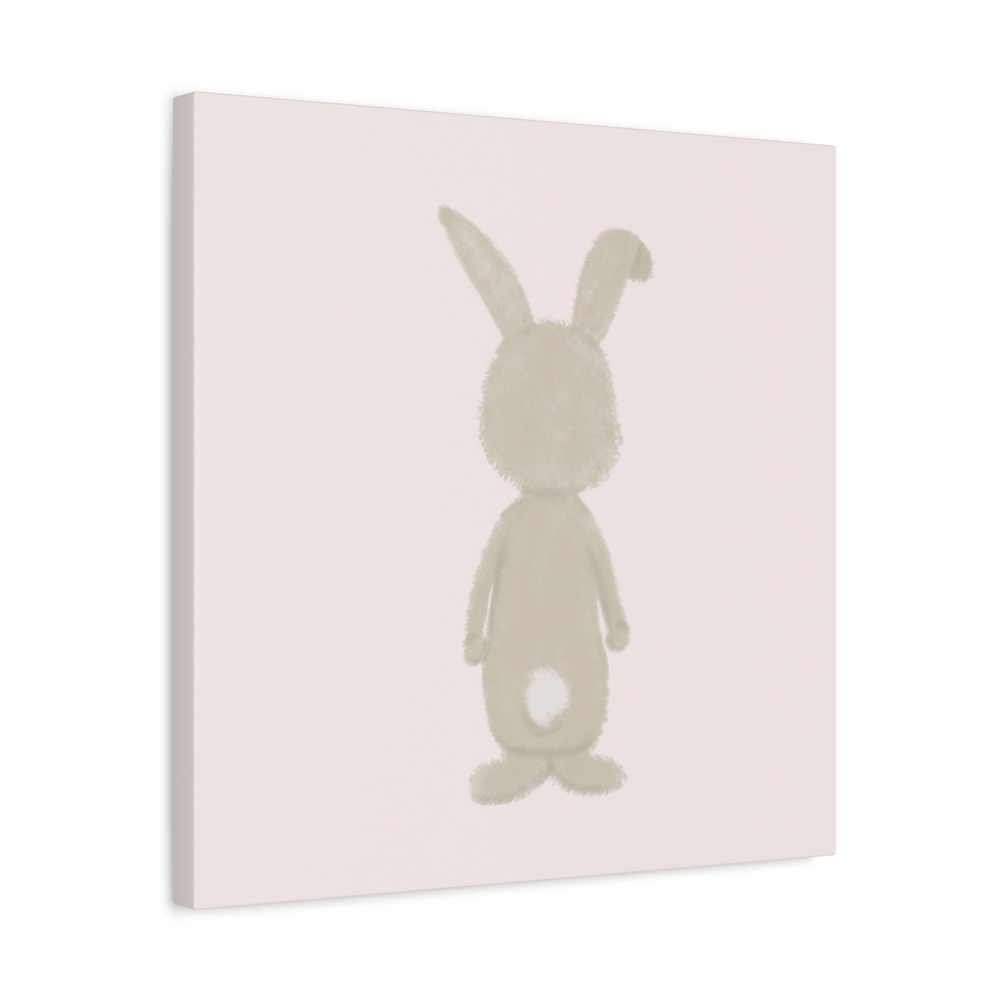 Pink Bunny Back Canvas Wall Art Square - Canvasses