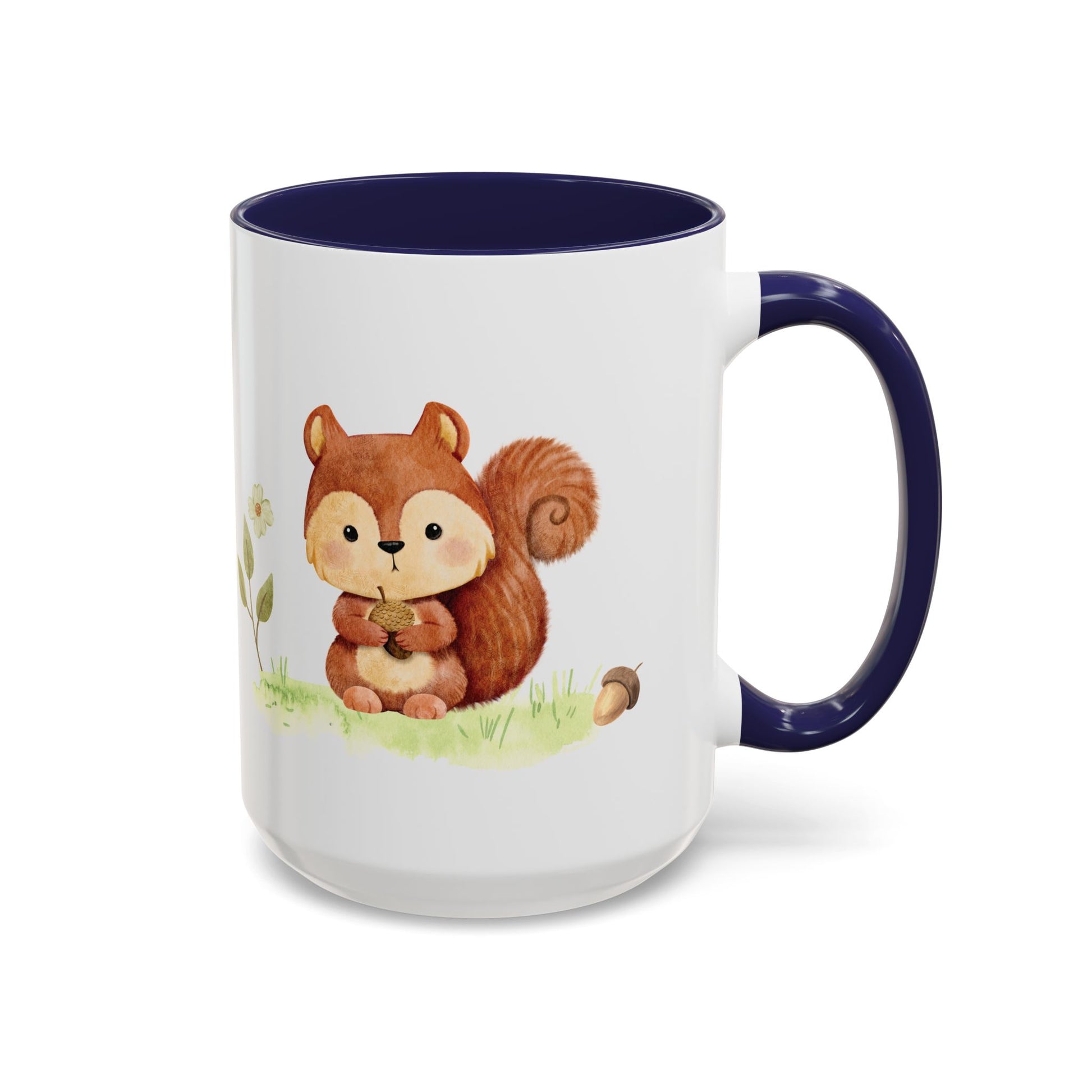 Watercolor Squirrel Accent Mug - Canvasses