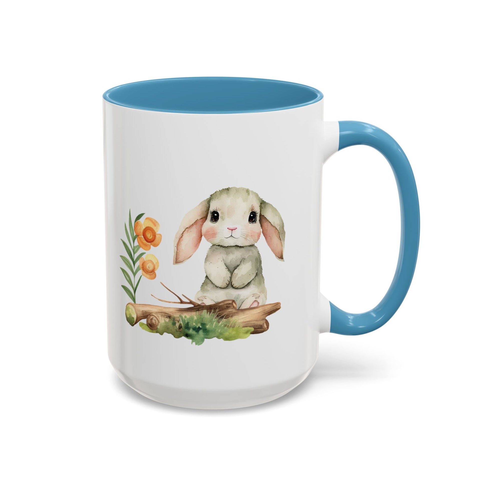 Watercolor Bunny Accent Mug - Canvasses