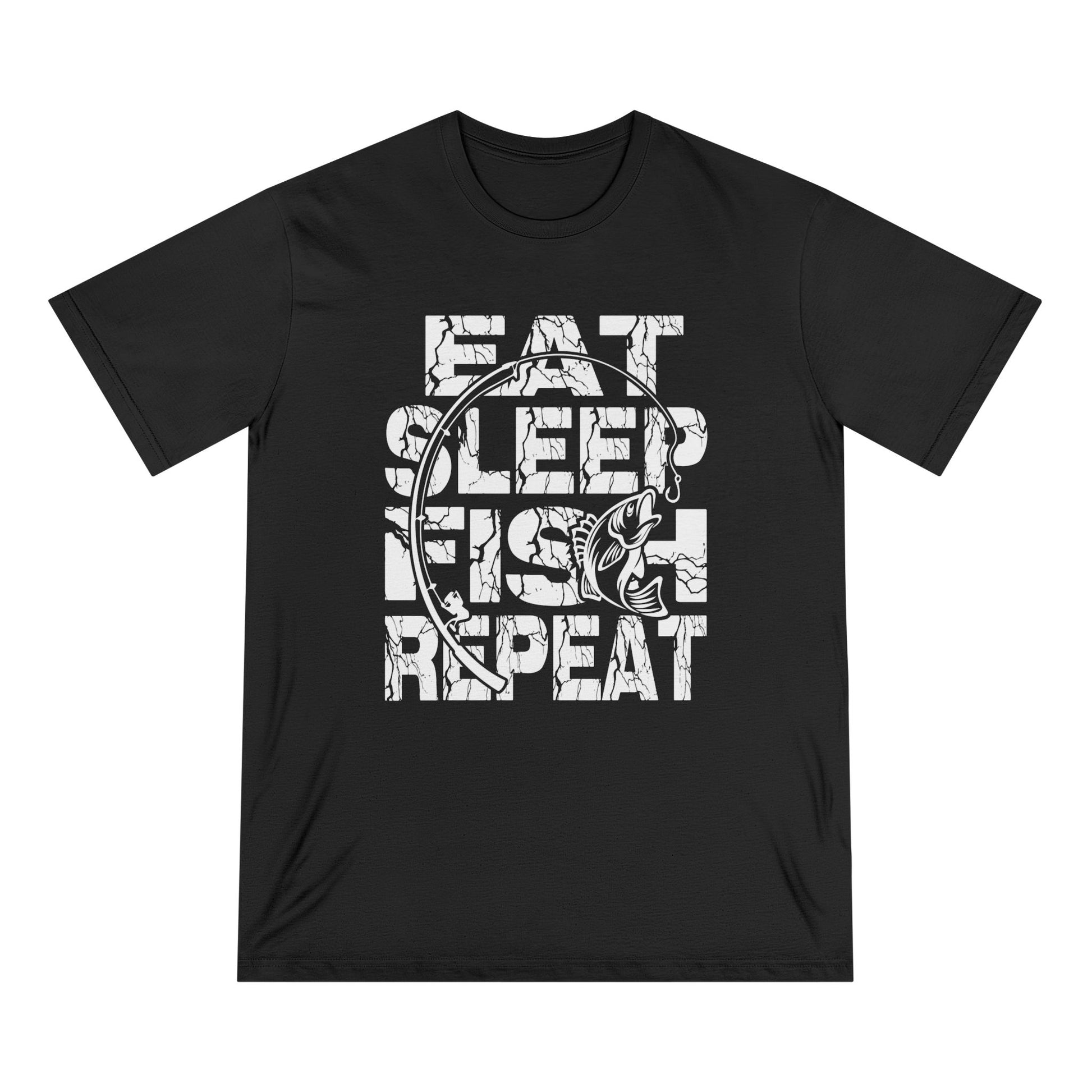 Fish Repeat Men 100% Organic Cotton Staple T-Shirt - Canvasses