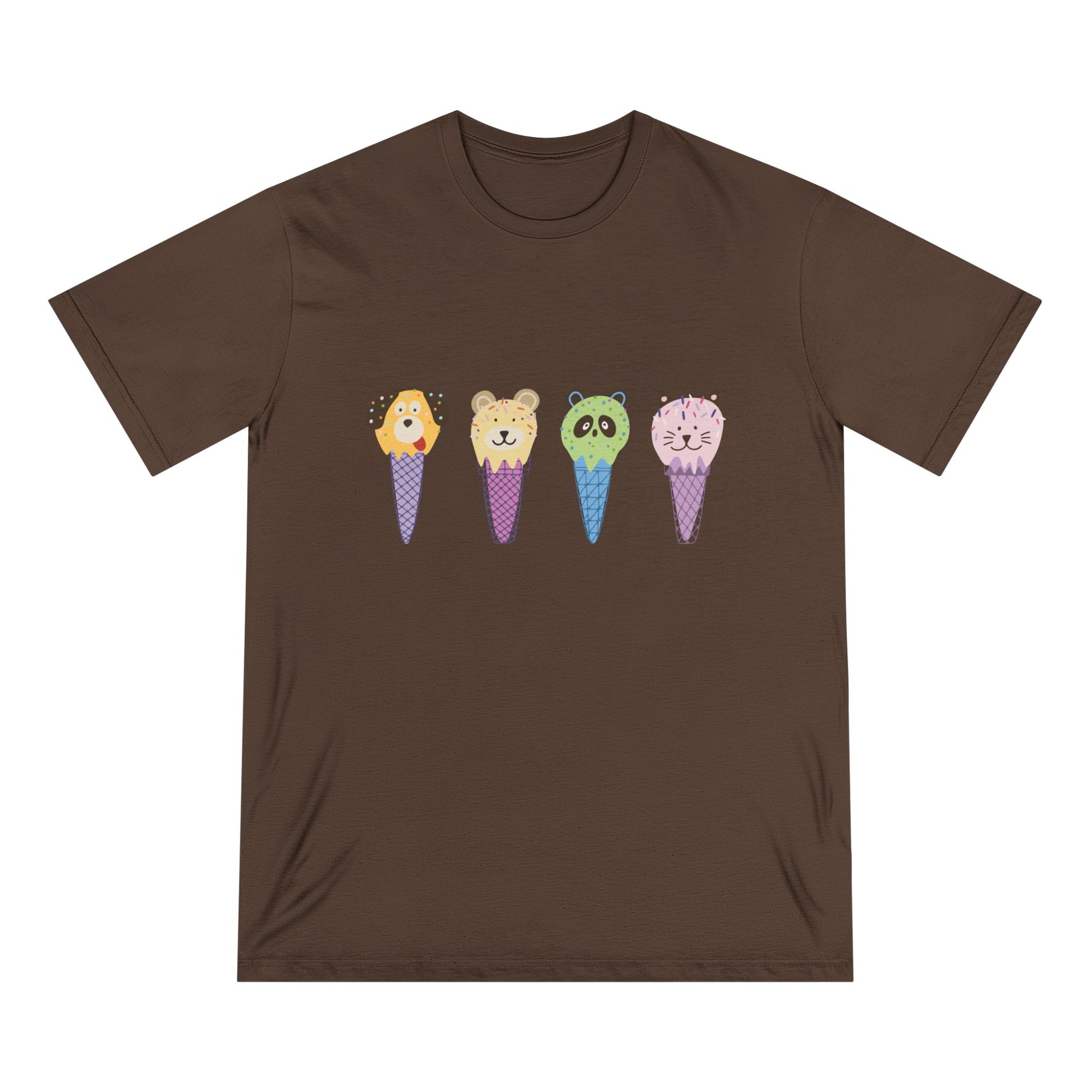 Ice Cream Animals Women 100% Organic Cotton T-Shirt - Canvasses