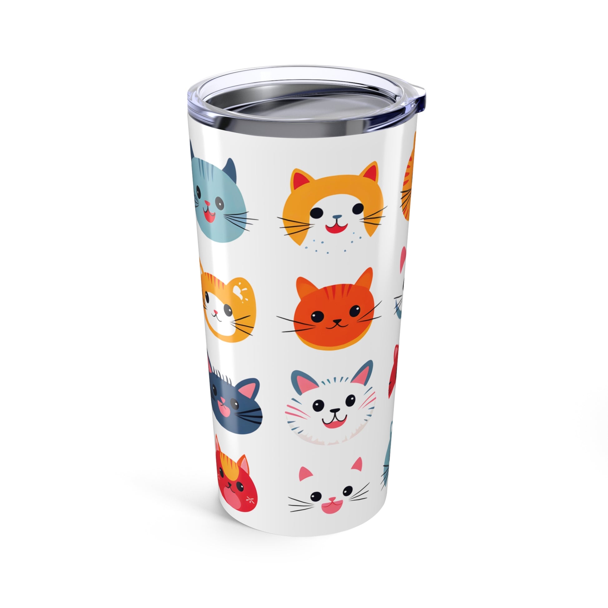Cat Faces 20 oz Stainless Steel Tumbler - Canvasses