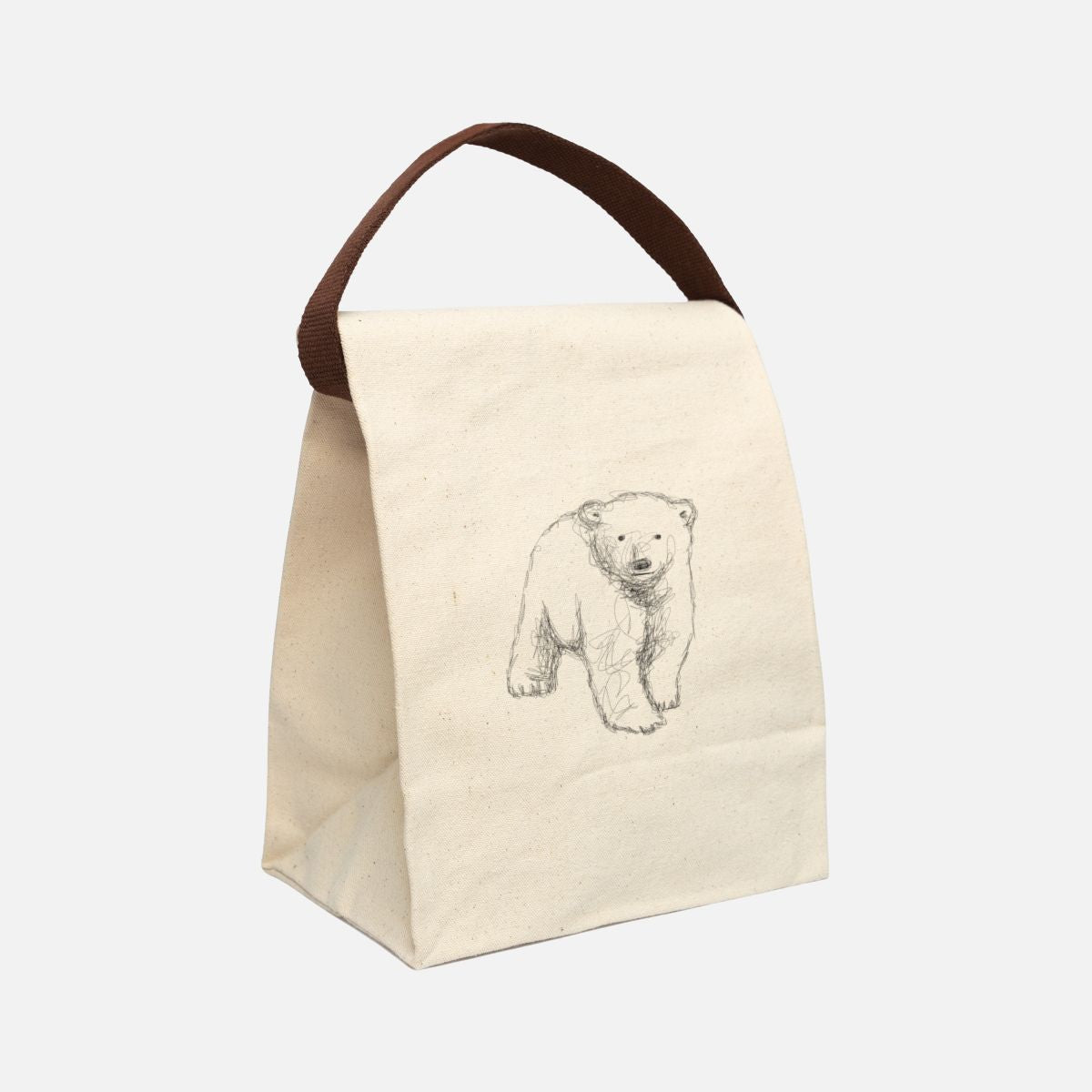 Bear Sketch Canvas Lunch Bag - Canvasses