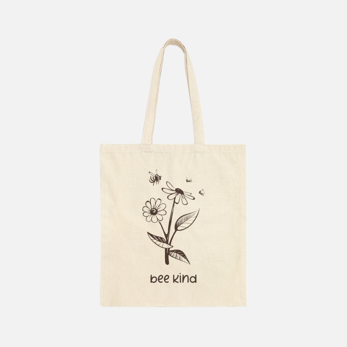 Bee Kind Daisy Canvas Tote Bag - Canvasses