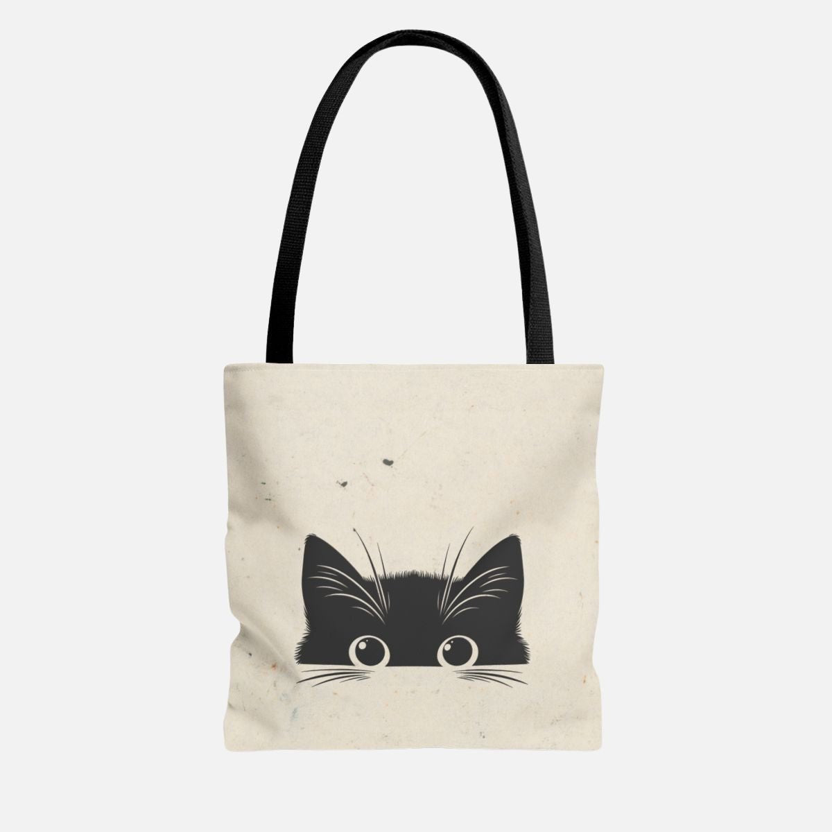 Black Peekaboo Cat Tote Bag - Canvasses