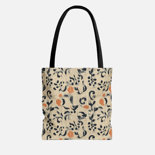 Burlap Floral Tote Bag - Canvasses