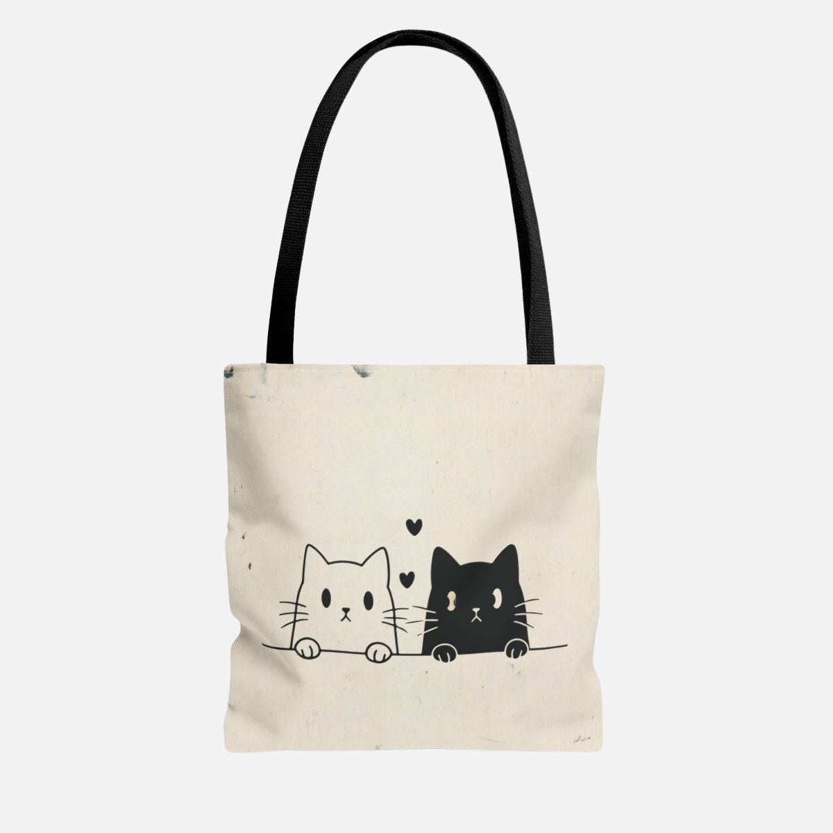 Cartoon Cat Love Tote Bag - Canvasses