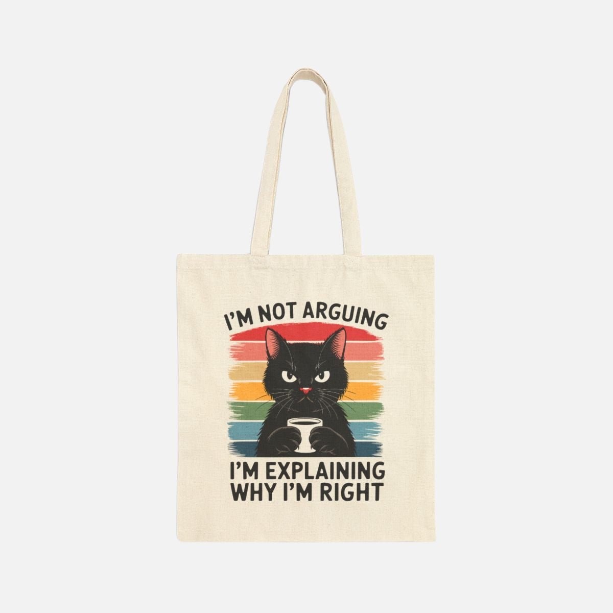 Cat Explanation Canvas Tote Bag - Canvasses
