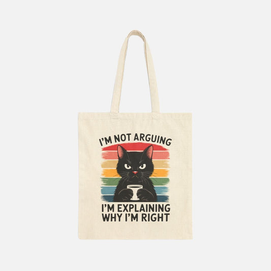 Cat Explanation Canvas Tote Bag - Canvasses
