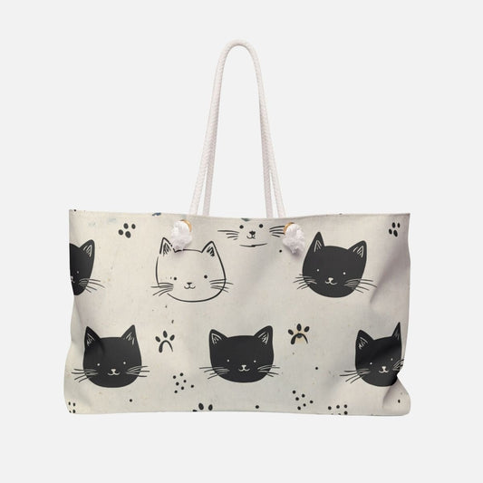 Cat Face Oversized Bag - Canvasses