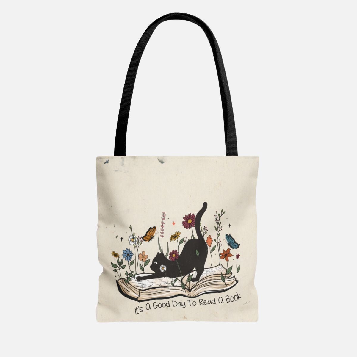 Cat Reads Book Tote Bag - Canvasses