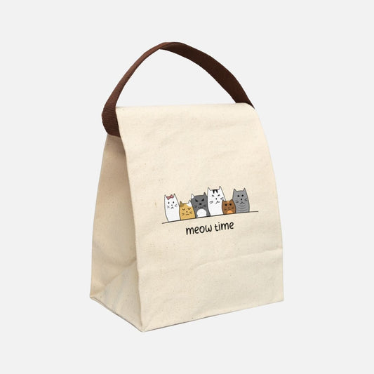 Cats Meow Time Canvas Lunch Bag - Canvasses