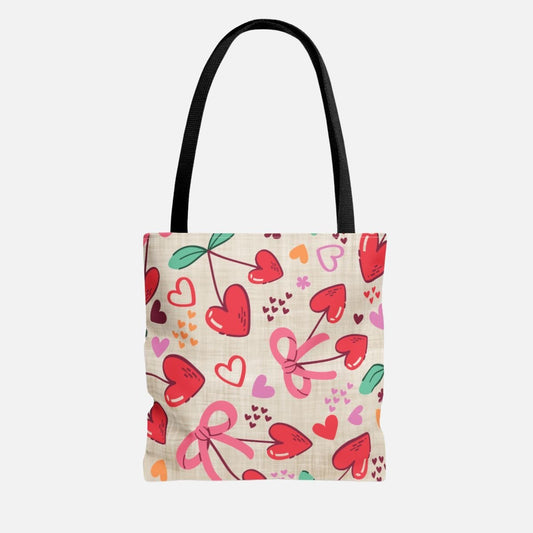 Cherry Hearts Tote Bag - Canvasses