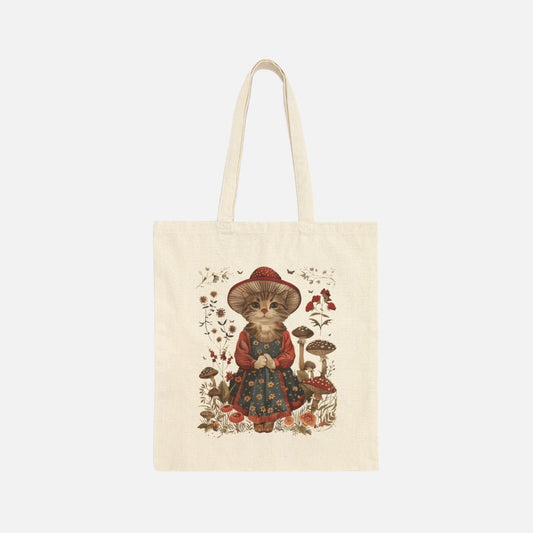 Cottage Cat Canvas Tote Bag - Canvasses