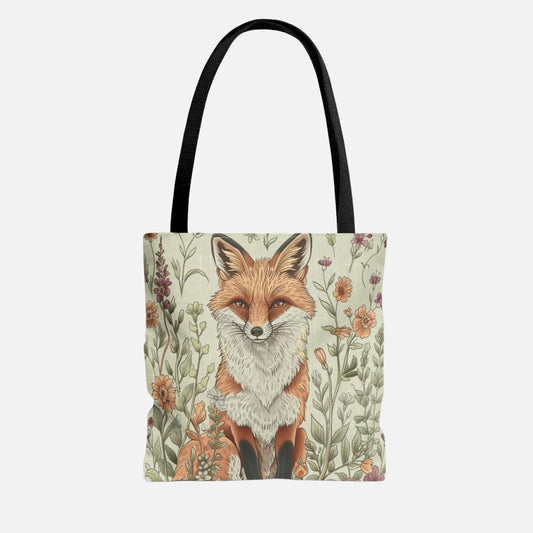 Folklore Fox Blooms Tote Bag - Canvasses