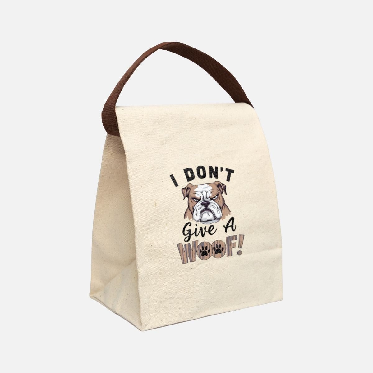 Grumpy Bulldog Canvas Lunch Bag - Canvasses