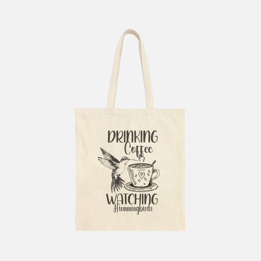 Hummingbird Coffee Canvas Tote Bag - Canvasses