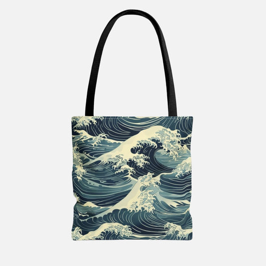 Japanese Ocean Waves Tote Bag - Canvasses