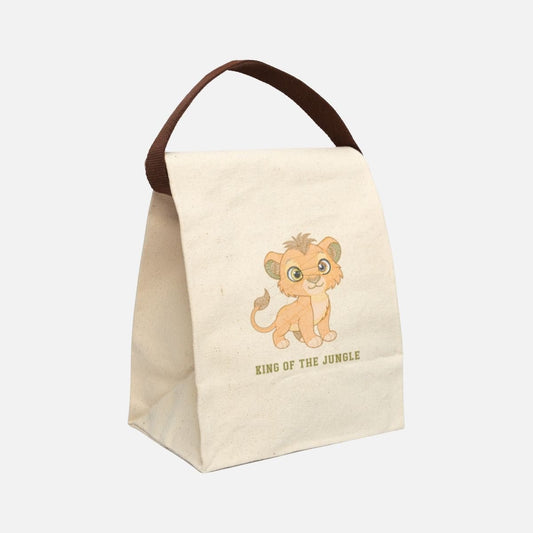 Embroidery - Inspired King of the Jungle Canvas Lunch Bag - Canvasses