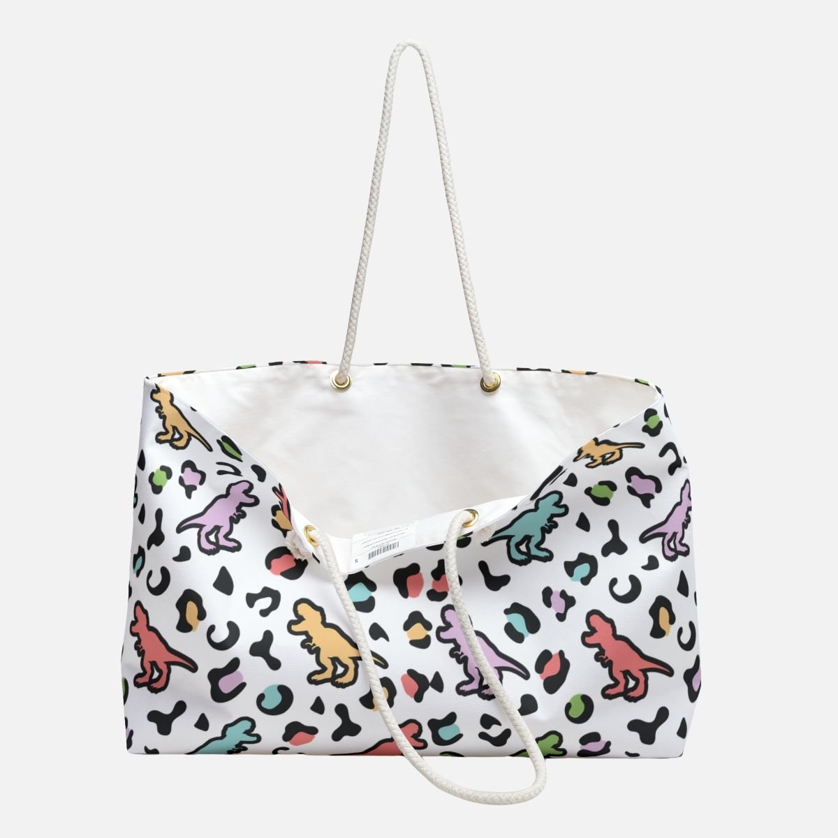 Leopard Dinosaurs Oversized Bag - Canvasses