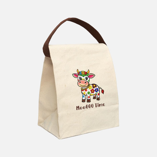 Moo Time Canvas Lunch Bag - Canvasses