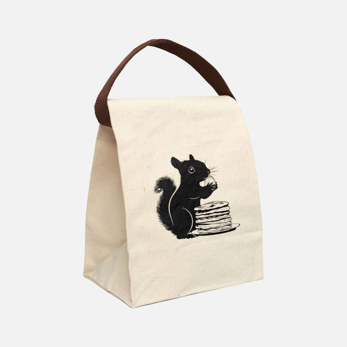 Pancake Squirrel Canvas Lunch Bag - Canvasses