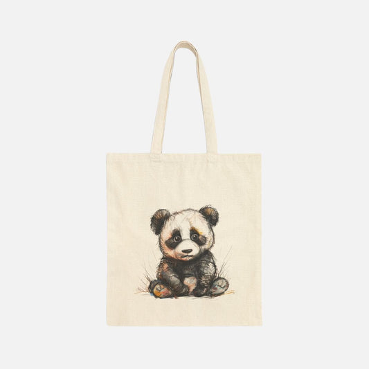 Panda Doodle Canvas Tote Bag - Canvasses