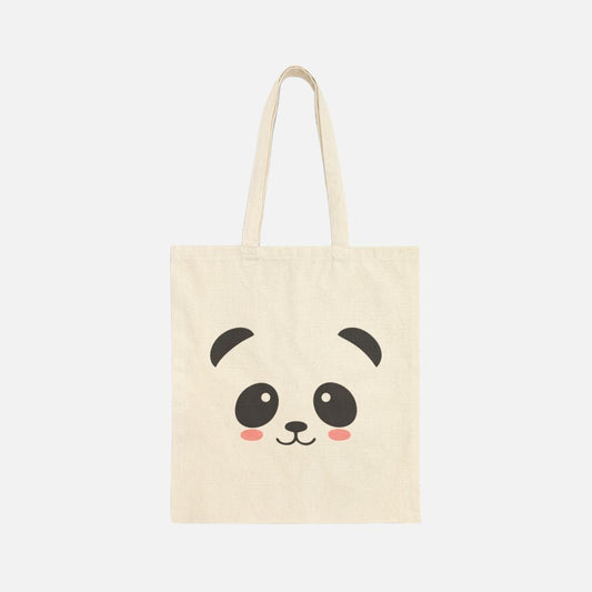 Panda Face Canvas Tote Bag - Canvasses
