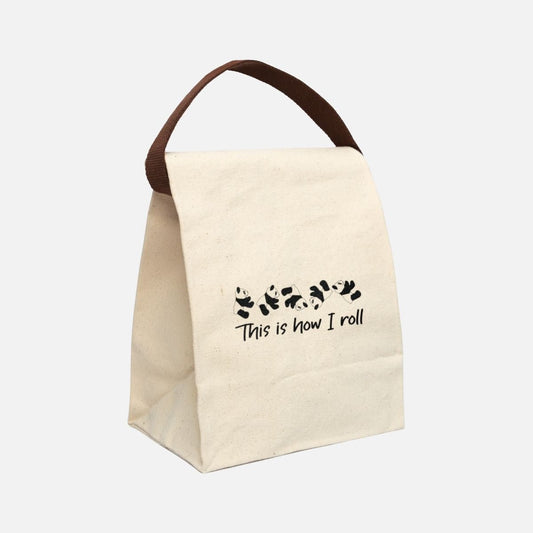 Panda Rolling Canvas Lunch Bag - Canvasses