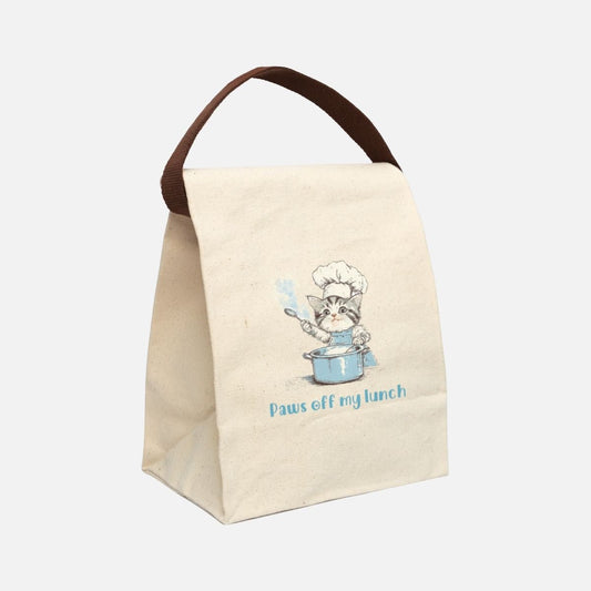 Paws Off Canvas Lunch Bag - Canvasses
