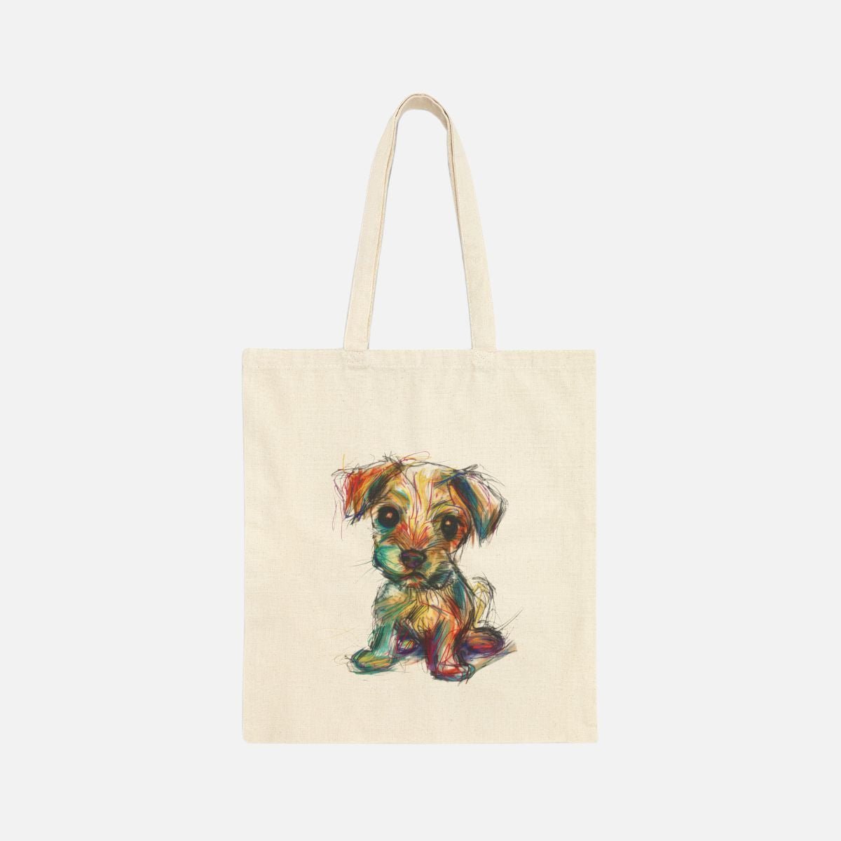 Puppy Doodle Canvas Tote Bag - Canvasses