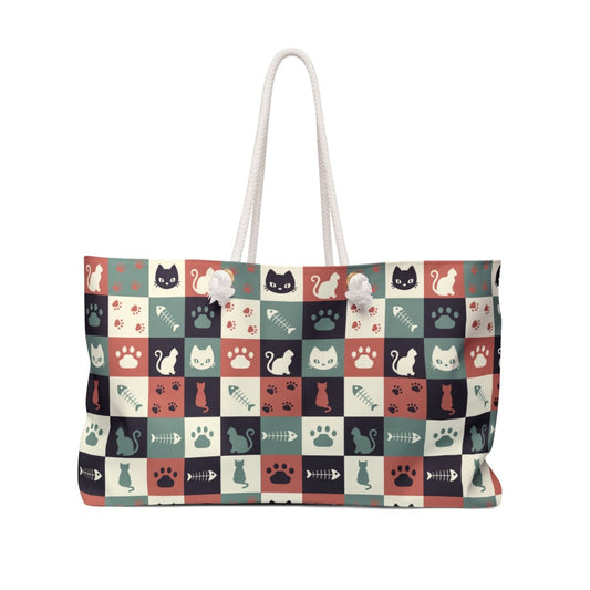 Purrfect Plaid Weekender Bag - Canvasses