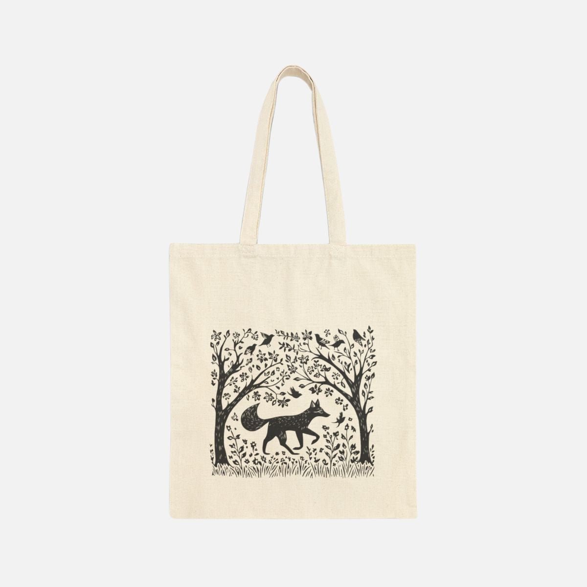 Silhouette Fox Canvas Tote Bag - Canvasses