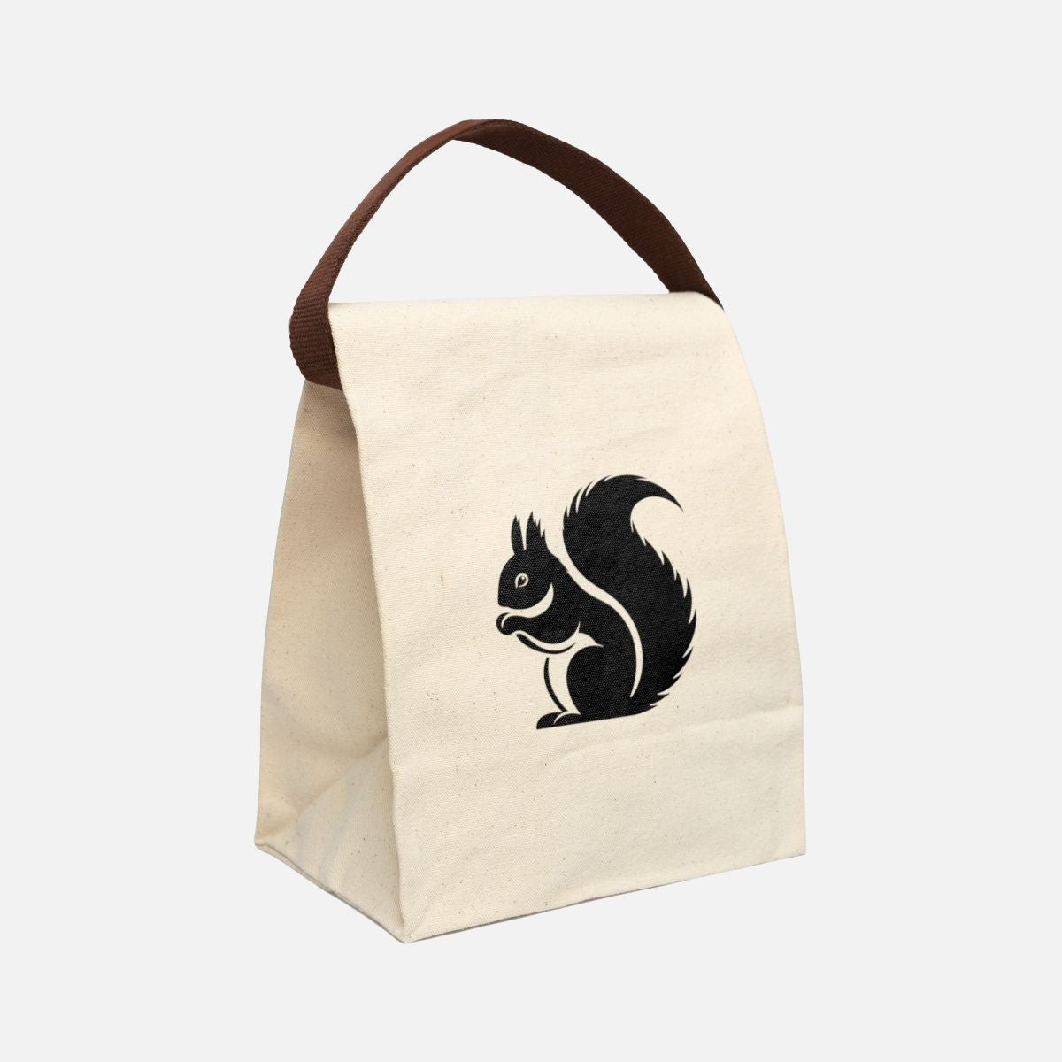 Silhouette Squirrel Canvas Lunch Bag - Canvasses