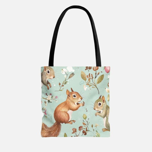 Spring Squirrel Garden Tote Bag - Canvasses