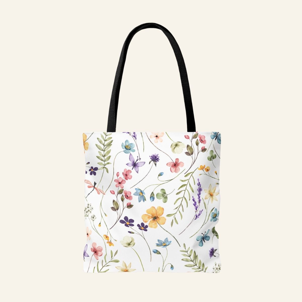 Spring Wildflower Tote Bag - Canvasses