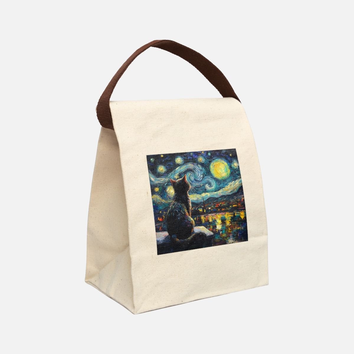 Starry Cat Canvas Lunch Bag - Canvasses