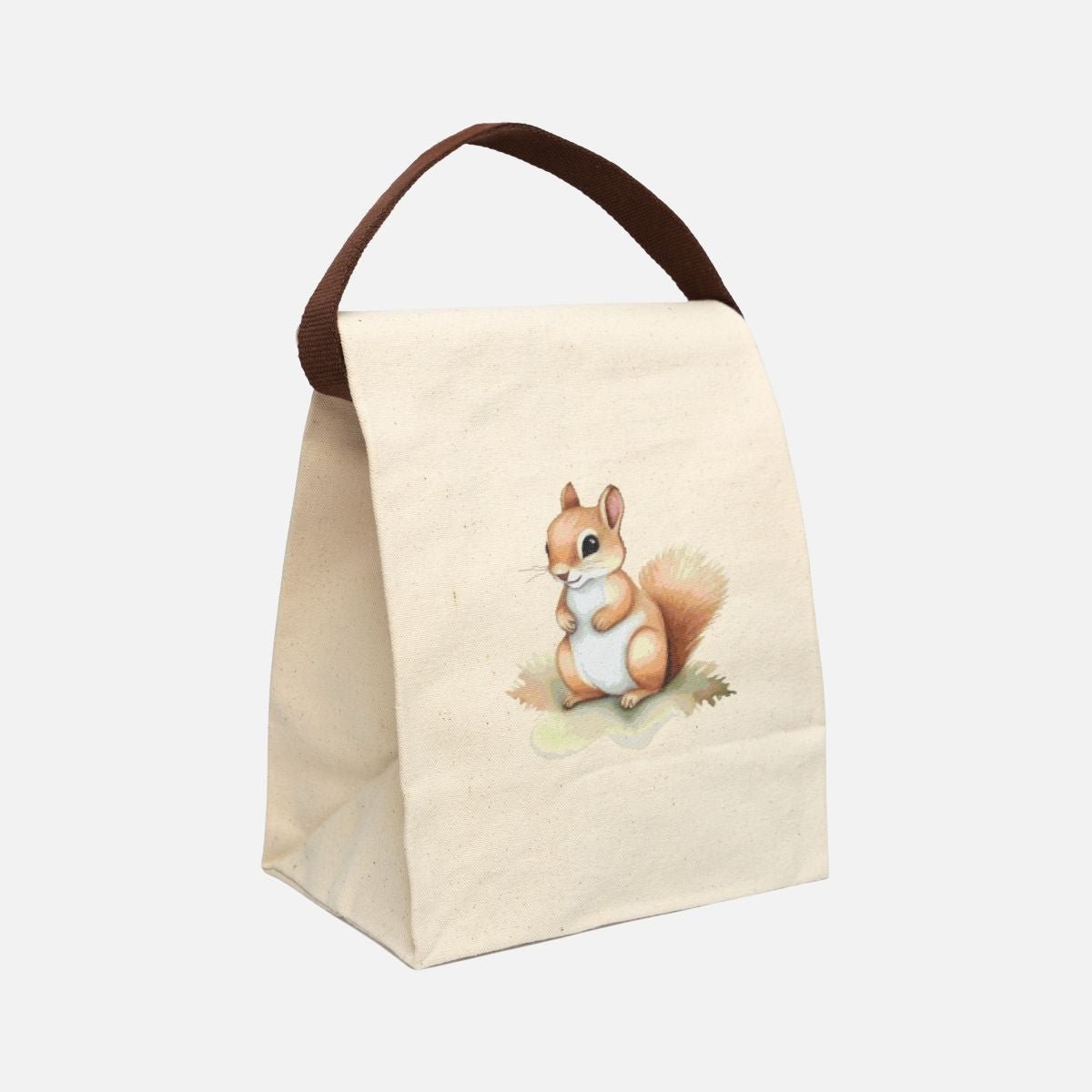 Cross Stitch - Inspired Squirrel Canvas Lunch Bag - Canvasses