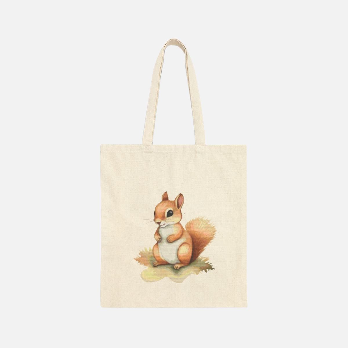 Cross Stitch - Inspired Squirrel Canvas Tote Bag - Canvasses
