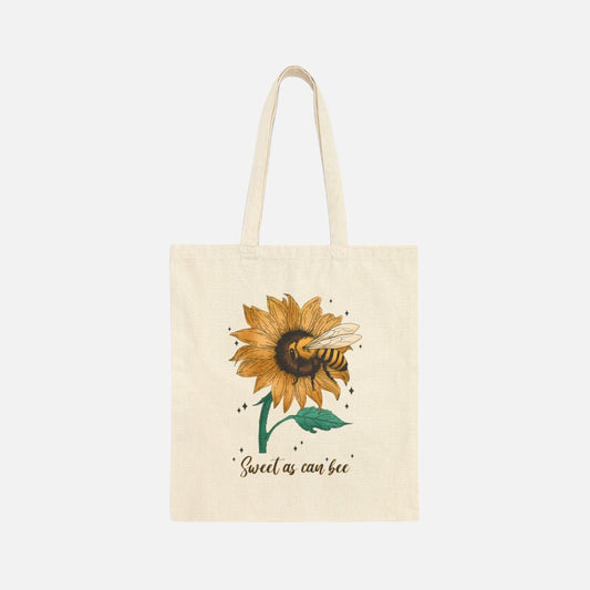 Sweet as Can Bee Canvas Tote Bag - Canvasses