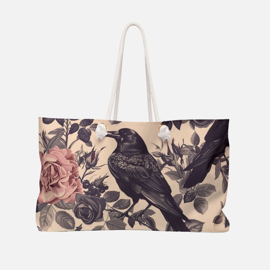 Vintage Crow Rose Oversized Bag - Canvasses