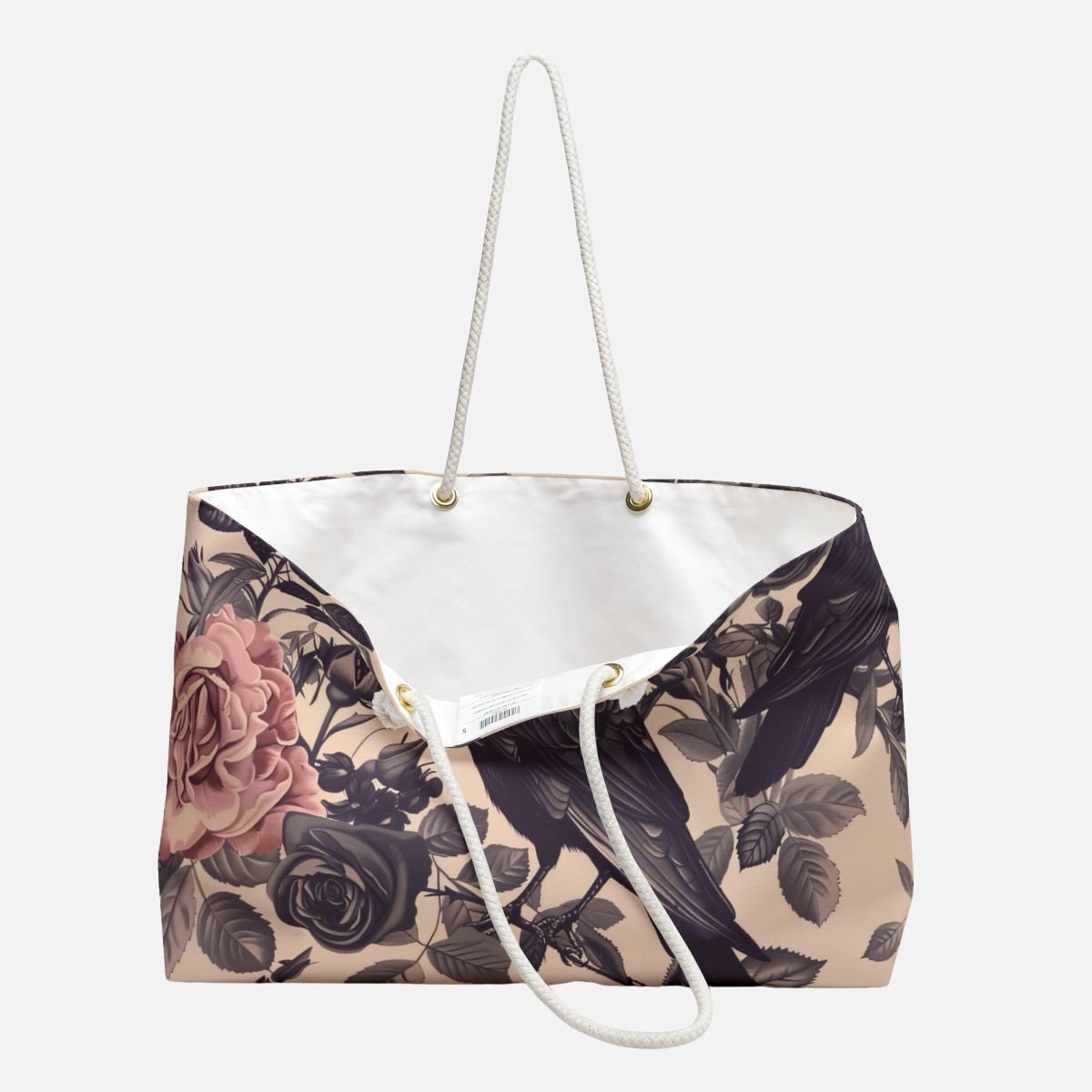 Vintage Crow Rose Oversized Bag - Canvasses